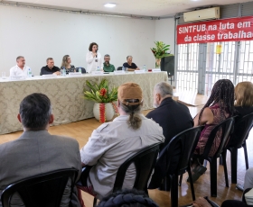 Posse da nova diretoria do SINTFUB. 02/01/2026 Foto: Beto Monteiro/Ascom GRE UnB